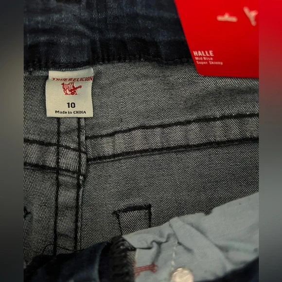 True Religion Girls Halle stretch denim mid rise super skinny jeans NWT - Picture 7 of 11